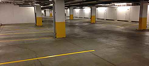 Image of parkade cleaned and painted